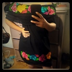 Embroidery Mexican dress